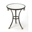 Butler Specialty Meurice Glass And Metal Accent Table In Black