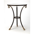 Butler Specialty Meurice Glass And Metal Accent Table In Black