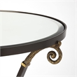 Butler Specialty Meurice Glass And Metal Accent Table In Black