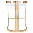 Butler Specialty Clarence Faux Leather Counter Stool In Gold And White