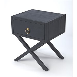 butler specialty lark end table in navy blue