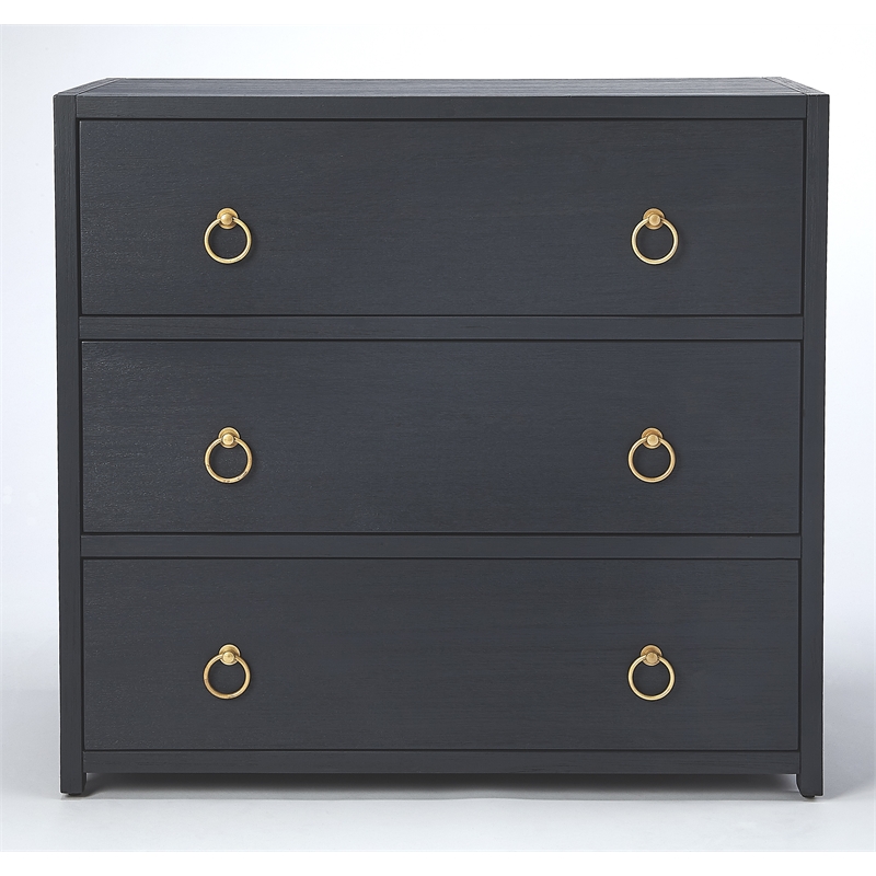 Butler Specialty Company Lark 3 Drawer Wood Dresser - Navy Blue