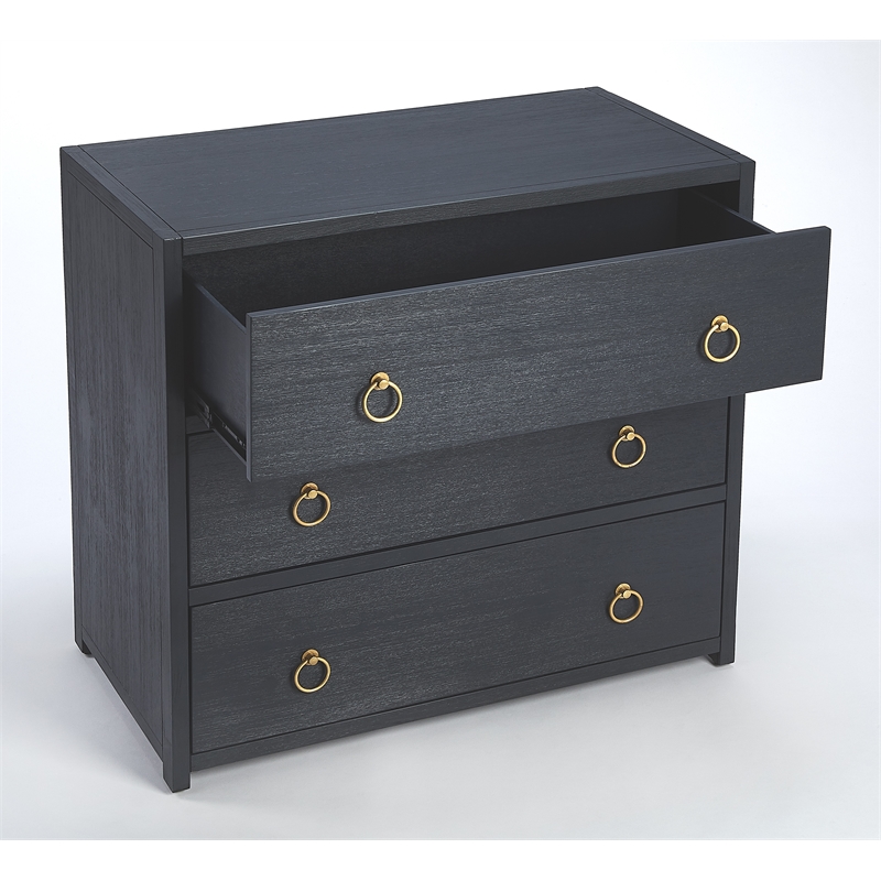 Butler Specialty Company Lark 3 Drawer Wood Dresser - Navy Blue
