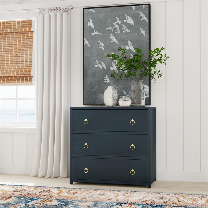 Butler Specialty Company Lark 3 Drawer Wood Dresser - Navy Blue