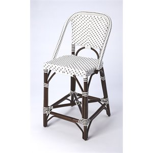 butler specialty solstice rattan counter stool in white and chocolate