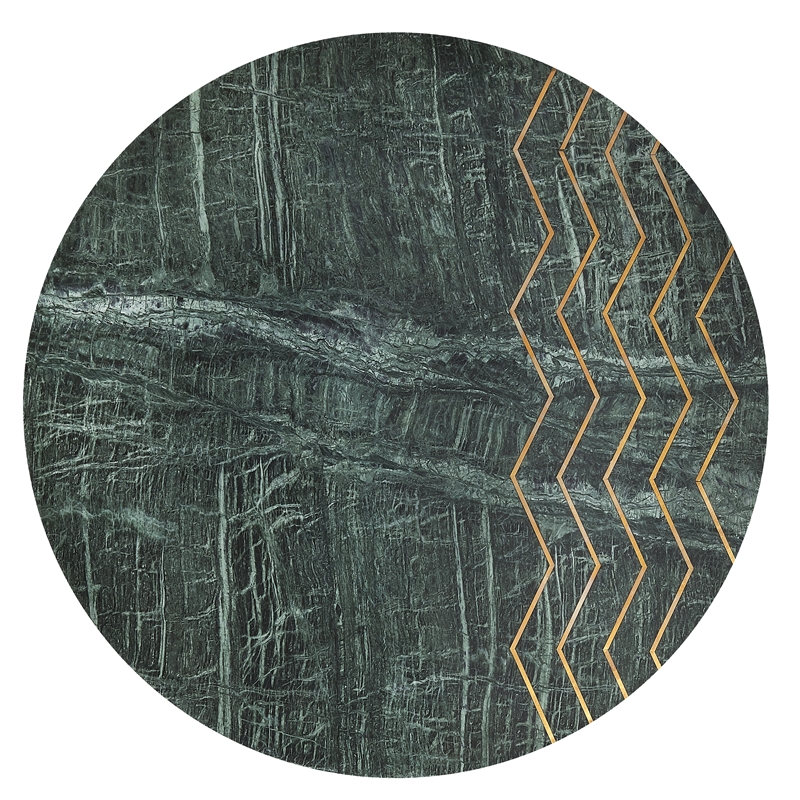 Butler Specialty Hollings Marble And Brass Accent Table In Green