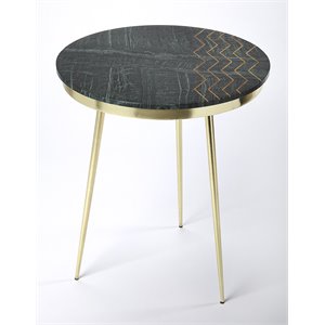 Butler Specialty Hollings Marble And Brass Accent Table In Green