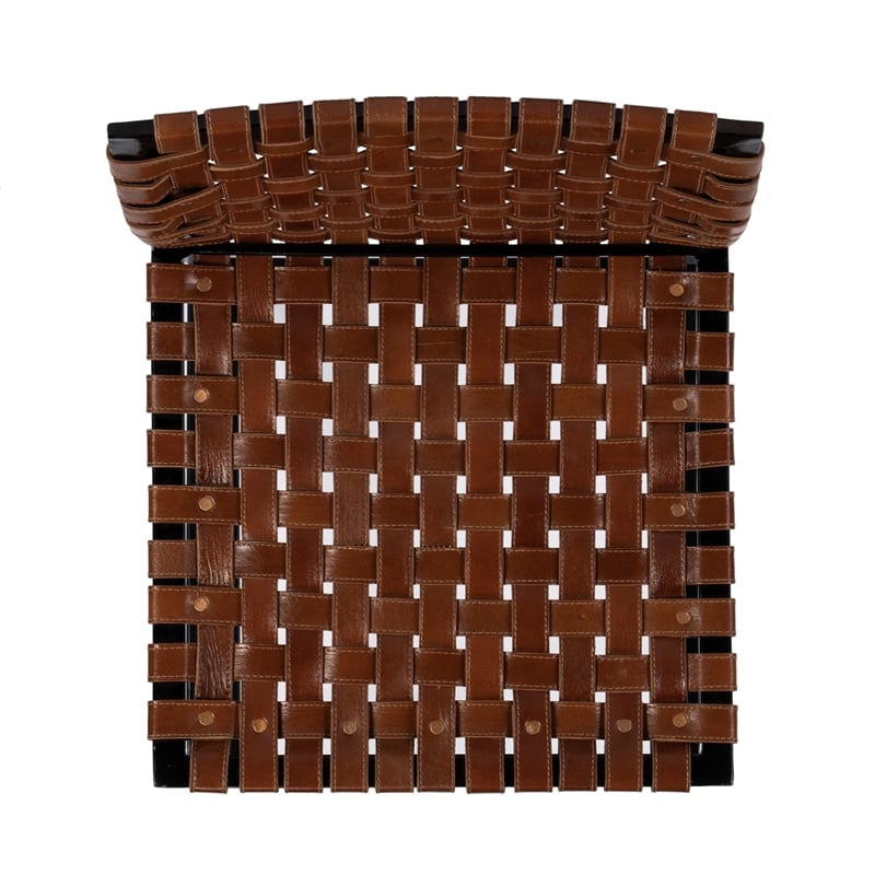 butler specialty urban woven leather bar stool in brown