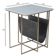 Butler Specialty Stephanik Marble And Leather Magazine Table In Gray