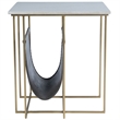 Butler Specialty Stephanik Marble And Leather Magazine Table In Gray