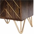 Butler Specialty Alda Wood And Brass Metal Inlay Chairside Chest In Brown