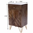 Butler Specialty Alda Wood And Brass Metal Inlay Chairside Chest In Brown
