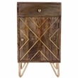 Butler Specialty Alda Wood And Brass Metal Inlay Chairside Chest In Brown