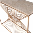Butler Specialty Cosmo Fossil Stone And Metal Console Table In Gold