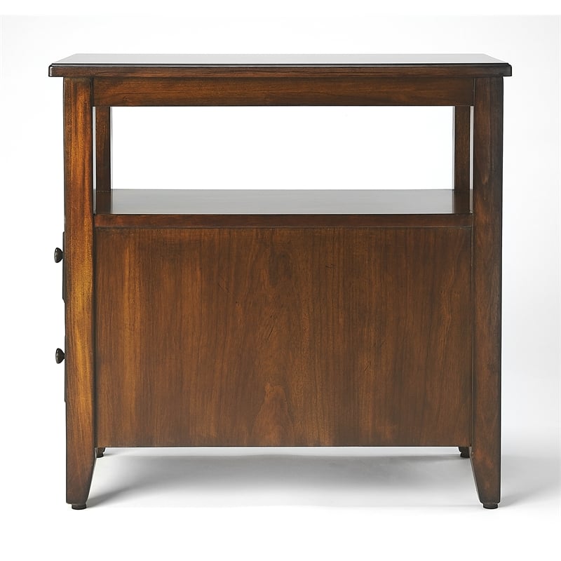 Butler Specialty Marcus Antique Cherry Chairside Table In Brown