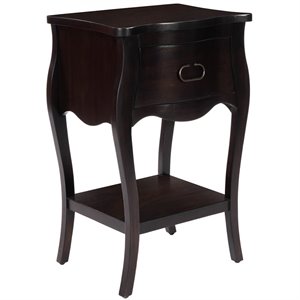 butler specialty company rochelle 1 drawer wood nightstand - brown