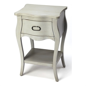 butler specialty company rochelle 1 drawer wood nightstand - gray
