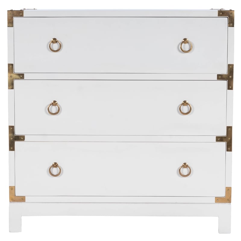Butler Specialty Company Forster Wood Campaign Chest - Glossy White
