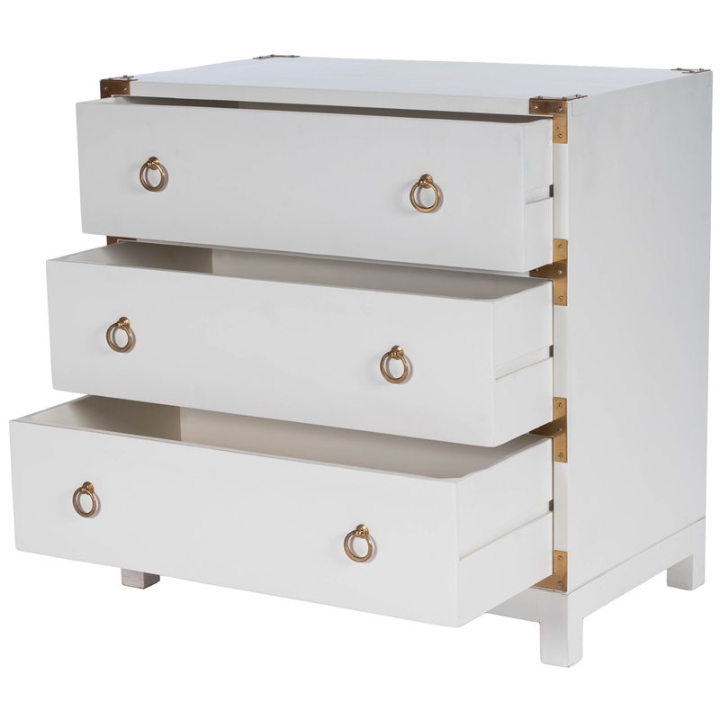 Butler Specialty Company Forster Wood Campaign Chest - Glossy White
