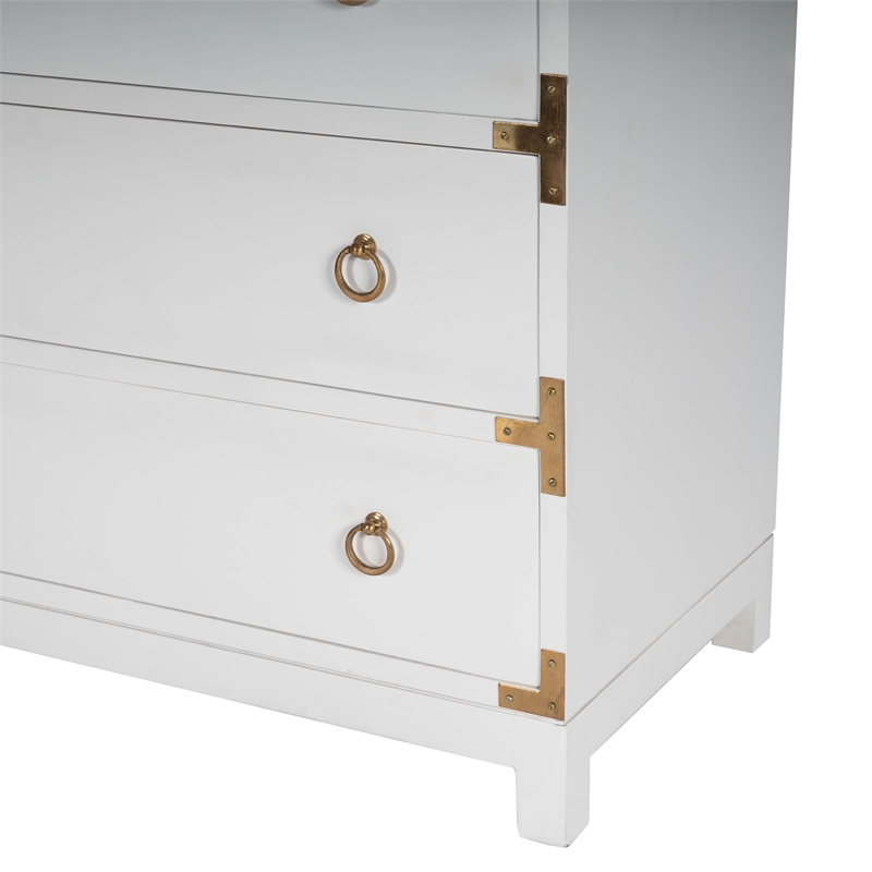 Butler Specialty Company Forster Wood Campaign Chest - Glossy White