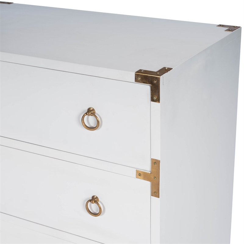 Butler Specialty Company Forster Wood Campaign Chest - Glossy White