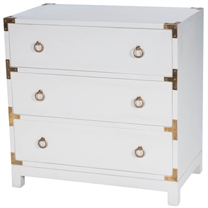 Butler Specialty Company Forster Wood Campaign Chest - Glossy White