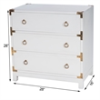 Butler Specialty Company Forster Wood Campaign Chest - Glossy White