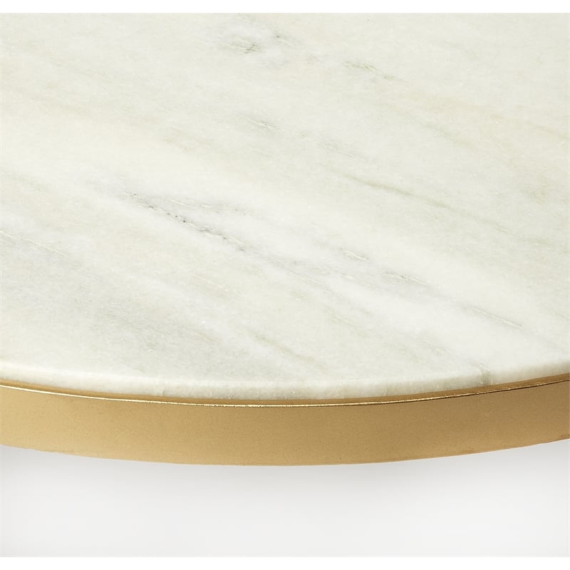 Butler Specialty Triton Marble Coffee Table In White