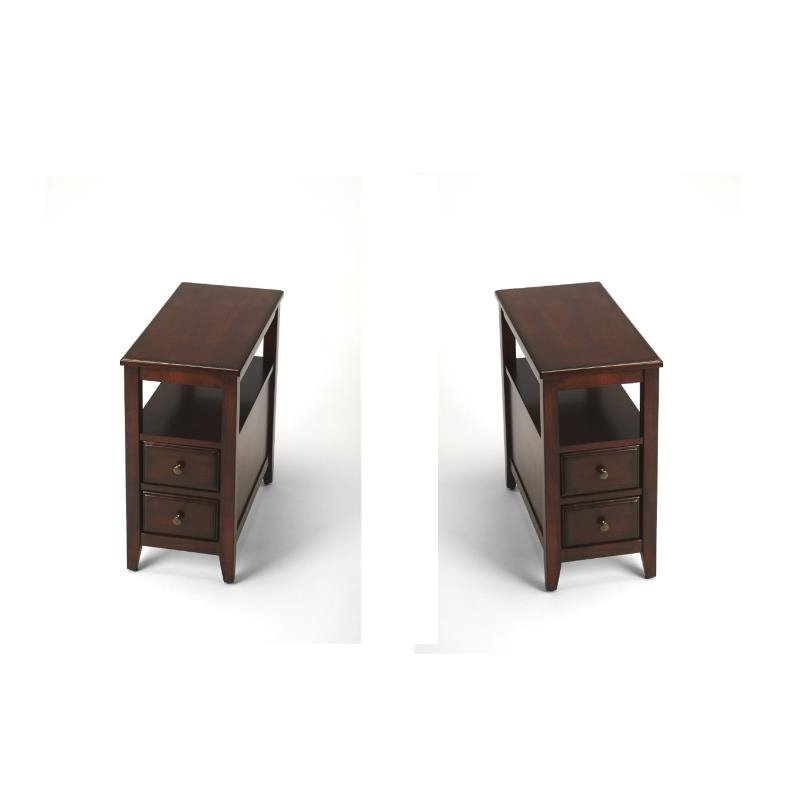 Plantation Cherry 2 Drawer Marcus End Table Set