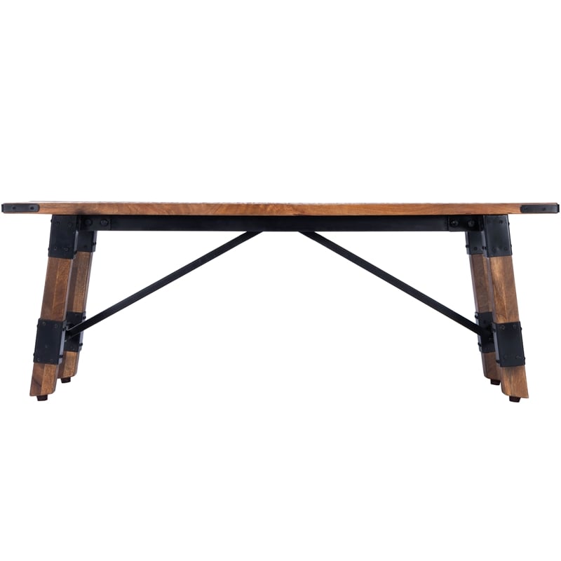 Butler Specialty Masterson Industrial  Wood & Metal Bench in Beige