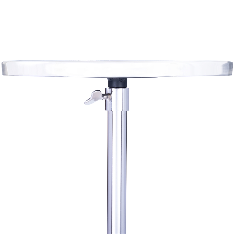 Butler Specialty Sash Metal & Marble Chrome End Table In Silver