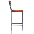 Butler Specialty Lazarus Leather & Metal Bar Stool In Brown