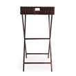 Butler Specialty Fern Rattan Tray Table in Dark Brown