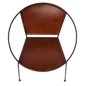 butler milo brown leather accent chair