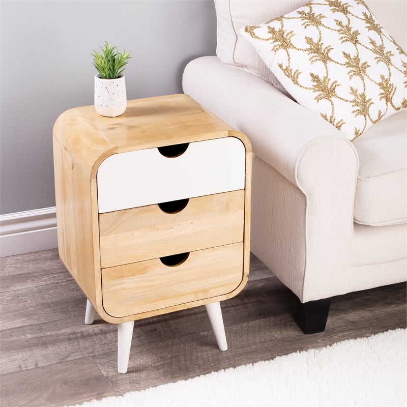 Butler Specialty Danville Beige Mango Wood  Modern End Table With Storage