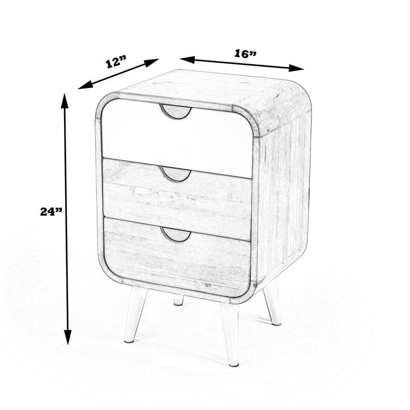 Butler Specialty Danville Beige Mango Wood  Modern End Table With Storage