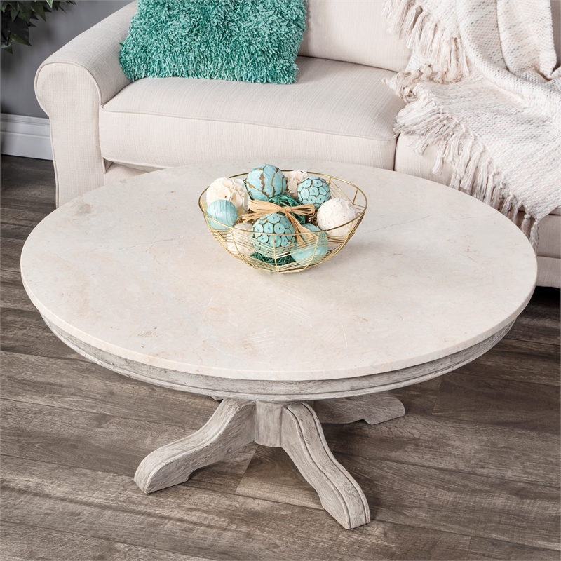 rustic marble coffee table