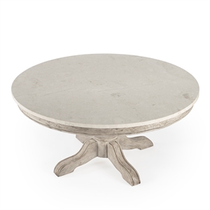 butler danielle marble coffee table in rustic gray