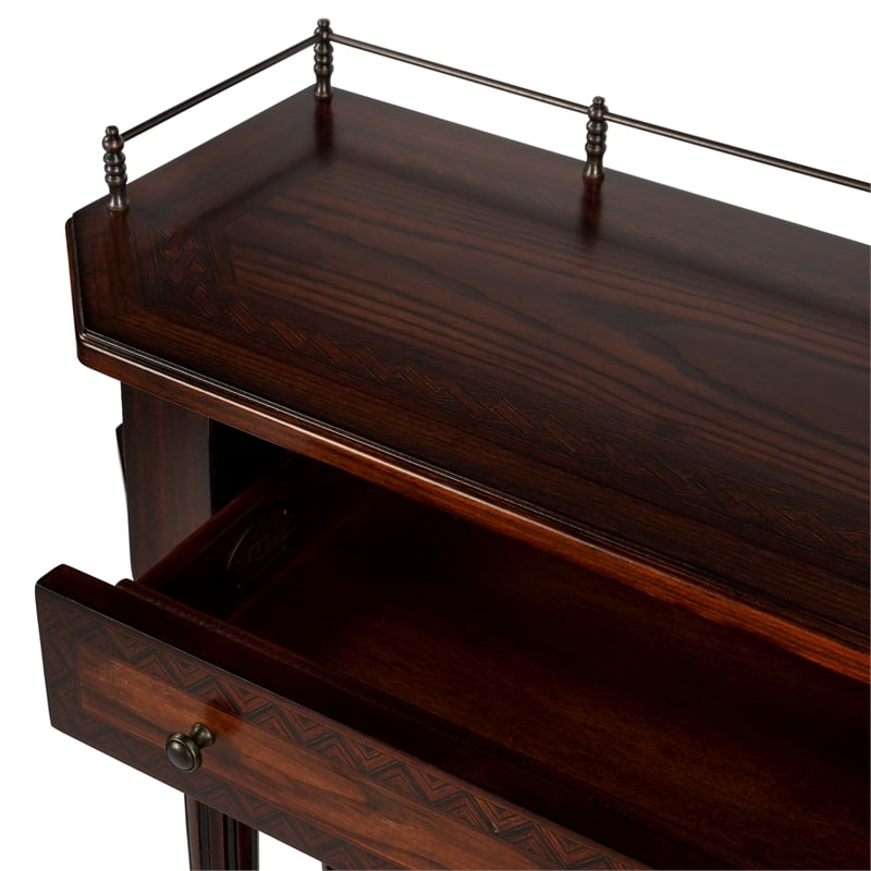 Charleston Wood Console Table - Dark Brown