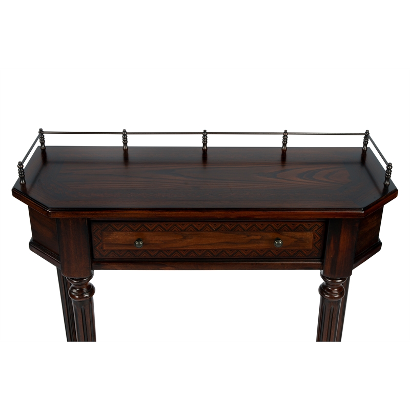 Charleston Wood Console Table - Dark Brown
