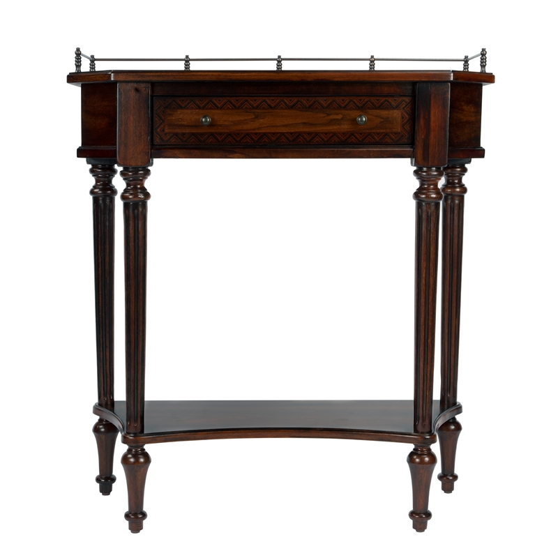 Charleston Wood Console Table - Dark Brown