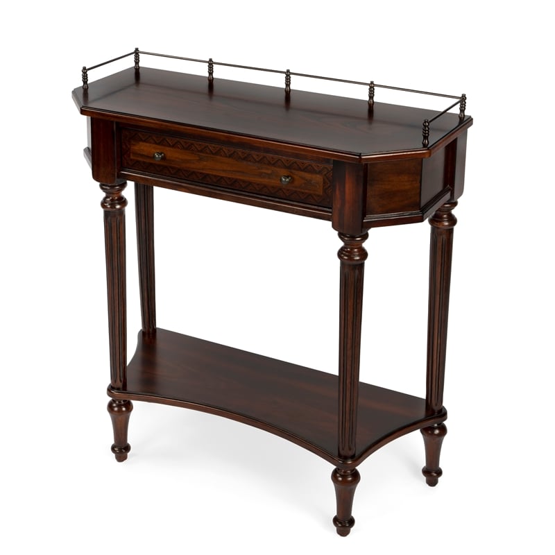 Charleston Wood Console Table - Dark Brown