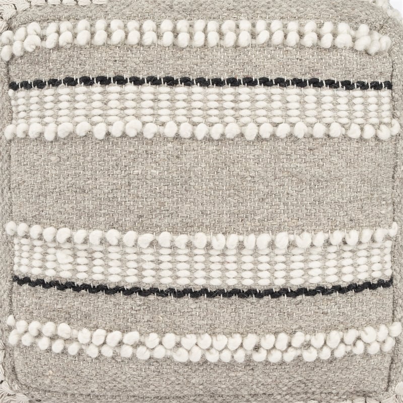 Butler Realisa Fabric Wooven Pouffe in Gray