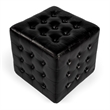 Butler Leon Black Leather Ottoman