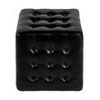 Butler Leon Black Leather Ottoman