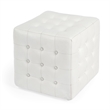 Butler Leon White Leather Ottoman