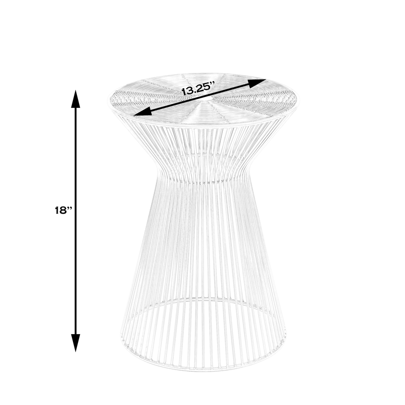 Butler Specialty Greeley Silver Metal End Table