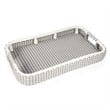 Butler Selena Grey & White Rattan Bar Cart