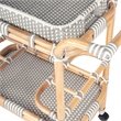 Butler Selena Grey & White Rattan Bar Cart