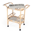 Butler Selena Grey & White Rattan Bar Cart